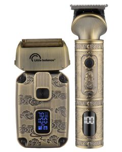 LOT TONDEUSE A BARBE ET RASOIR MASCULIN ELECTRIQUE LITTLE BALANCE COFFRET BAROUDEUR-8939