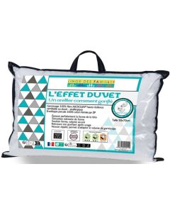OREILLER 50CM X 70CM  LINGE DES FAMILLES L'EFFET DUVET 50X70