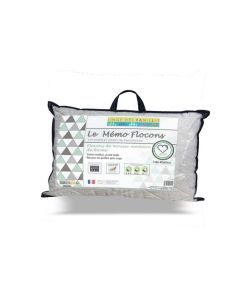 OREILLER 40CM X 60CM  LINGE DES FAMILLES MEMO FLOCONS 40X60