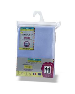 DRAP HOUSSE 140 A 160CM X 190 A 200CM LINGE DES FAMILLES PLURIEL DH 140-160 BLEU
