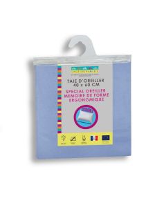 TAIE D'OREILLER 40CM X 60CM  LINGE DES FAMILLES PLURIEL TO 40X60 BLEU