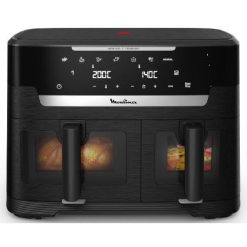STAR+ - Friteuse à air chaud / Airfryer 11 L - Ever Fry XXL Dual - EZ9478F0 MOULINEX