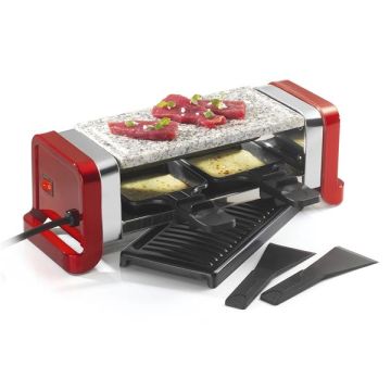 Raclette / Gril / Pierre 2 personnes Rouge Métal - GR202-350R KITCHENCHEF