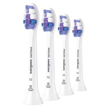 Lot 4 têtes de brosse soniques - S2 Sensitives -  HX6054.10 PHILIPS