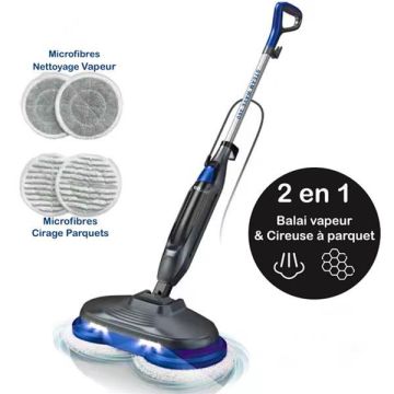 Balai vapeur cireuse sols - STEAMWAVE360 EZICLEAN