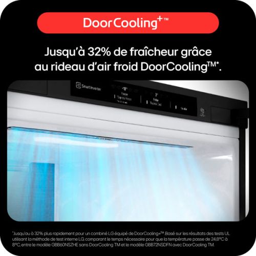 REFRIGERATEUR COMBINE CONNECTE 186CM LG GBV3100EPY REFRIGERATEUR COMBINE CONNECTE 186CM LG GBV3100EPY
