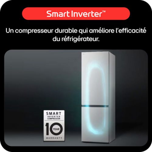 REFRIGERATEUR COMBINE CONNECTE 186CM LG GBV3100EPY REFRIGERATEUR COMBINE CONNECTE 186CM LG GBV3100EPY