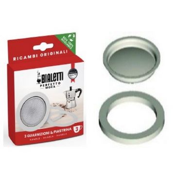 3 JOINTS + 1 FILTRE POUR CAFETIERE ITALIENNE BIALETTI 0800034