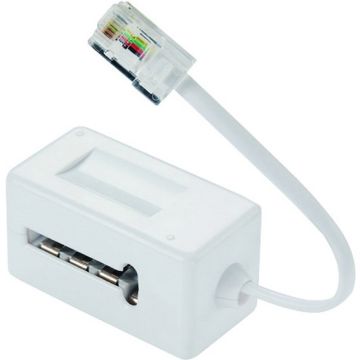 ADAPATEUR 1 PRISE T FEMELLE / 1 RJ45 MALE ERARD 3789