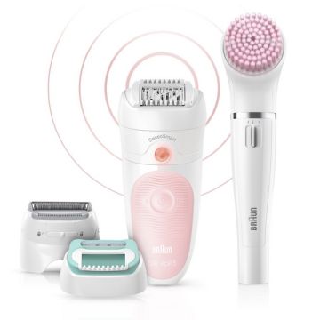 EPILATEUR A PINCES + BROSSE NETTOYANTE VISAGE BRAUN 5-875-81683690