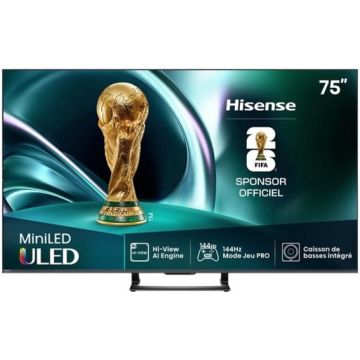 TELEVISEUR QLED MINI LED 4K  HISENSE 75U7Q
