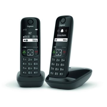 TELEPHONE DECT DUO  GIGASET AS690 DUO NOIR