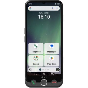 SMARTPHONE SENIOR 4G 6,1"(1280x720) AVEC TOUCHES DORO AURORA A30 GRAPHITE