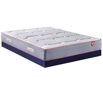 LOT MATELAS+SOMMIER TAPISSIER 90X190CM MERINOS IC1665909019000