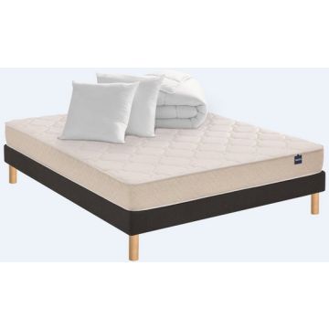 LOT MATELAS+SOMMIER TAP140X190CM+COUETTE+2OREILLER BULTEX IC1751014019000