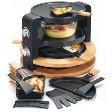 APPAREIL A RACLETTE MULTIFONCTION  KITCHENCHEF KCWOOD.8.SUPER