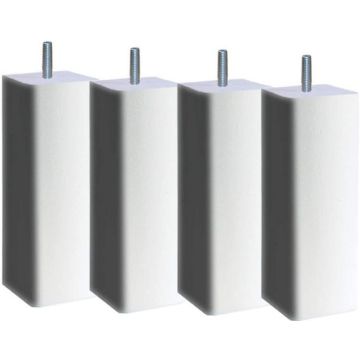 4 PIEDS A TIGE FILETEE POUR SOMMIER TAPISSIER MARGOT M1160X170-VD8-FP-LB CARRE