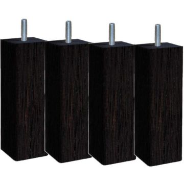 4 PIEDS A TIGE FILETEE POUR SOMMIER TAPISSIER MARGOT M1160X170-VD8-FP-TW CARRE