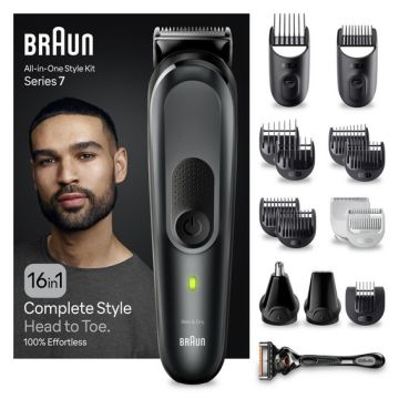 TONDEUSE MULTIFONCTIONS + RASOIR MECANIQUE BRAUN MGK7470