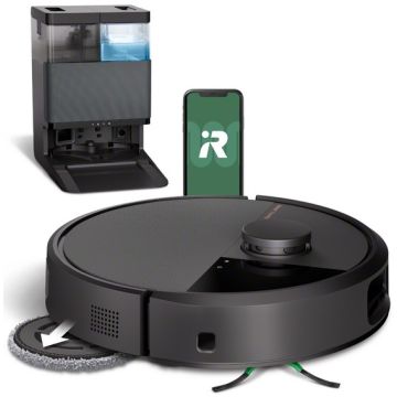 ASPIRATEUR ROBOT LAVEUR CONNECTE IROBOT ROOMBA PLUS 505+AWD NOIR