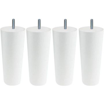 4 PIEDS A TIGE FILETEE POUR SOMMIER TAPISSIER MARGOT S275X170-VD8-FP-LB CONE