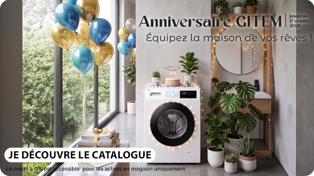 F&ecirc;tez l'anniversaire Gitem avec nous et profitez des nombreuses offres. Du 30 septembre au 17 octobre 2026