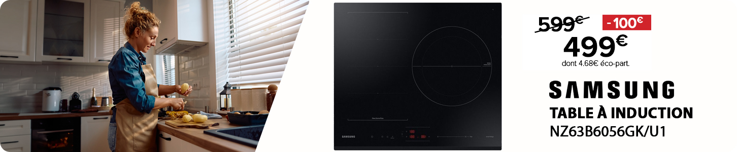 Profitez d'une promotion exceptionnelle sur la table induction Samsung