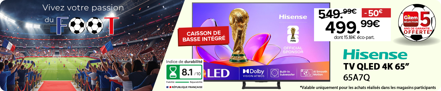 GITEM : PASSION DU FOOT : TV HISENSE