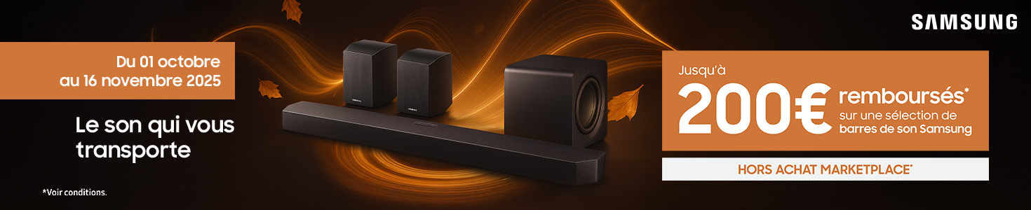 ODR barres de son Samsung Offre de remboursement différé Samsung barre de son