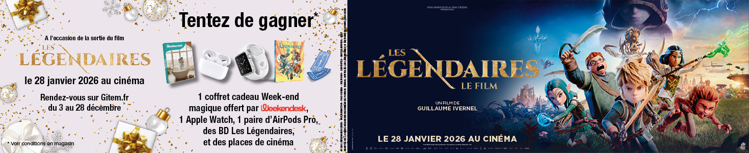 Tentez de gagner un coffret cadeau Weekendesk et plein d'autres cadeaux Jeu Un Noël Légendaire : tentez de gagner un coffret Weekendesk et plein d'autres cadeaux