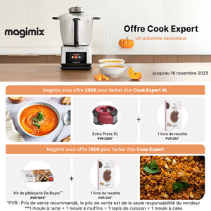 Offre de remboursement Magimix sur une sélection de Cook Expert valable du 01 octobre au 16 novembre 2025