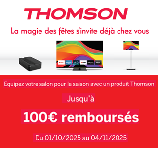 Offre de remboursement différé Thomson sur une sélection de téléviseurs